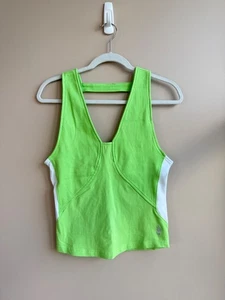 Free People Neon Green Ribbed Active Tank Top – Size M – New (No Tags) - Picture 1 of 4