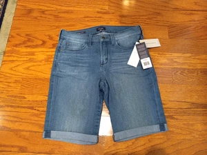 NYDJ Damen Briella Petite Denim Shorts Rollbündchen Jeans Schlankmacher Jet Stream 10P - Bild 1 von 3