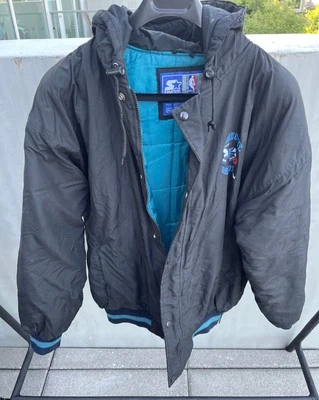 Vintage Charlotte Hornets Starter Jacket 90s Puffer Mens Large Black- Size Large - Image 1 of 4