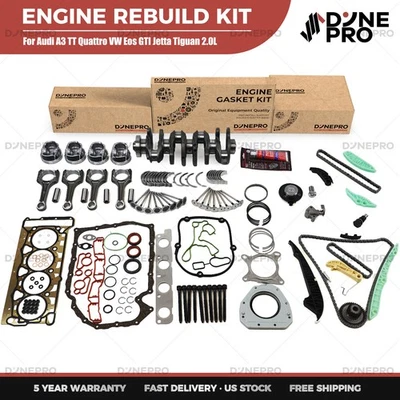 Kit de reconstrucción de motor de revisión para Audi A3 TT Quattro 2009-2015 VW CC Eos GTI 2.0T Foto 1 de 4