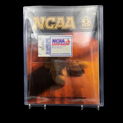 1991 NCAA Basketball Tournament program Final Four + Ticket Stub From Regionals - Image 1 of 3