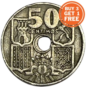 50 CENTIMOS - SPANISH COIN - CHOICE OF DATE 1949 / 1963- SPAIN - Picture 1 of 2