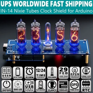 IN-14 Arduino Shield NCS314-4 Nixie Tubes Clock [without Arduino Power Supply] - Picture 1 of 7