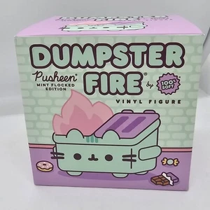 100% Soft Dumpster Fire - Pusheen Mint Vinyl Figure Flocked 100 Soft Exclusive - Picture 1 of 6