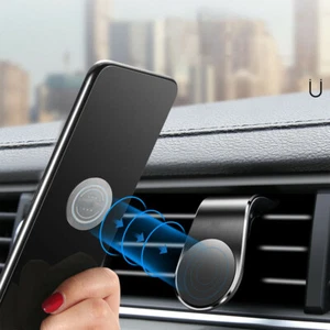 Soporte magnético para teléfono de automóvil con clip en forma de L Soporte de montaje de ventilación de aire Accesorios - Imagen 1 de 12