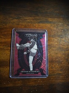 2023 Panini Chronicles Dennis Eckersley Titan FOTL PINK VELOCITY SSP SP 6/17 #21