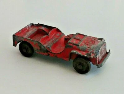 Vintage TootsieToy Red U.S. Army Jeep - Image 1 of 4