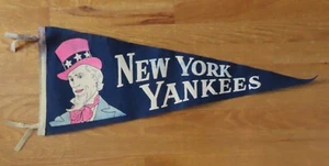1960's NEW YORK YANKEES 29" Pennant w/ Tassels STENGEL MICKEY MANTLE ROGER MARIS - Picture 1 of 5