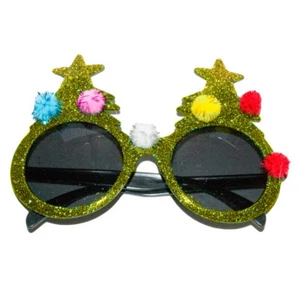 CHRISTMAS GLASSES Specs Novelty Xmas Sunglasses Fancy Dress Party Accessories UK - Picture 1 of 16