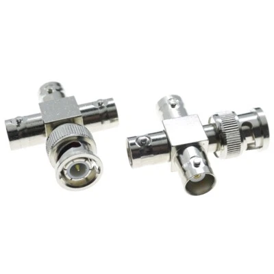 BNC Male to 3 Female Connector T Triple 1 TO 3 RF Triple RF Adapter Connector - Image 1 of 3