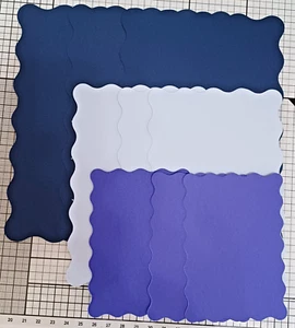9 tarjetas de borde escollado de un solo panel para manualidades - 3 tamaños cada paquete NUEVO - Imagen 1 de 1