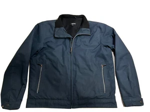 Murano Jacket Mens Large Navy Soft Shell Full Zip Pockets Collared - Picture 1 of 10