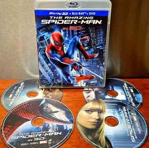 ๐ 4 Disc Set THE AMAZING SPIDERMAN 3D Blu-ray with 2D and DVD Excellent - Picture 1 of 1