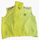 Pearl Izumi Cycling Vest Medium Neon Yellow Full Zip Mesh Back High Visibility