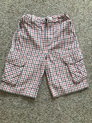 Hanna Andersson Plaid Cargo shorts boys size 130 (US 8) - Image 1 of 4