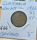 1936(L) Guatemala Centavo KM# 249, XF condition. Coin #666