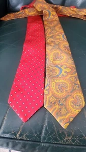 Vintage Liberty Of London Silk Tie Set Bundle Geometric Paisley Made in USA - Picture 1 of 11