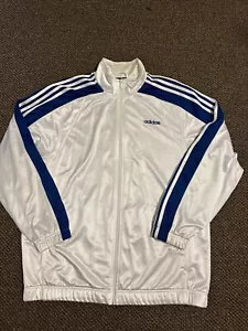 Adidas Climalite Navy Giacca da Pista Bianca Uomo -M - Foto 1 di 5