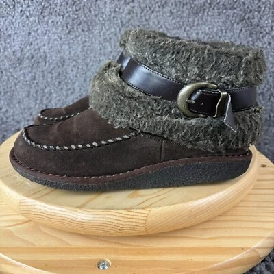 Botas de gamuza Bass Durango para mujer 9 marrones de piel sintética sin usar, puntera, botines al tobillo de invierno Foto 1 de 4