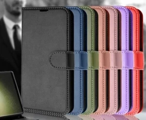 Flip Leather Magnetic Wallet Case for Samsung S23 S24Ultra S22 S21 S20FE A15 A05 - Picture 1 of 35