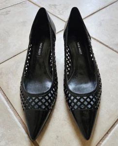 Nine West Black Heels - Netting Design - Size 8M - NEW - Picture 1 of 8