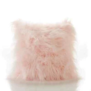 2er Set Kissenbezüge mongolischer Look 17 Zoll hellrosa weiches flauschiges Fell 9,95 £ - Bild 1 von 3