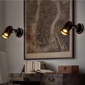 E27 Vintage Metal Retro Industrial Wall Light Rustic Sconce Lamp Wall Fixture - Picture 1 of 9