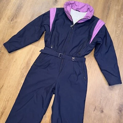 Traje de esquí Bogner vintage traje de nieve de una pieza babero de nieve retro Apres años 70 80 mujeres 12 Foto 1 de 4