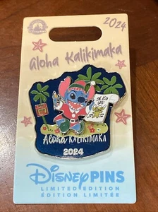 2024 Disney Aloha Kalikimaka Christmas Elf Stitch Pin Hawaii Lilo LE movement 3d - Picture 1 of 4