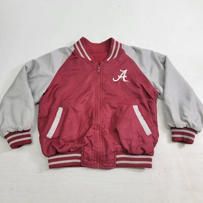 Vintage Alabama Crimson Tide Reversible Kid Athlete Varsity Jacket Kids Sz 7 EUC - Image 1 of 4