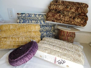 U-PICK NEW CHENILLE Cut or Loop BRUSH FRINGE By the Yard 1 1/2-1 3/4" wide - Picture 1 of 13