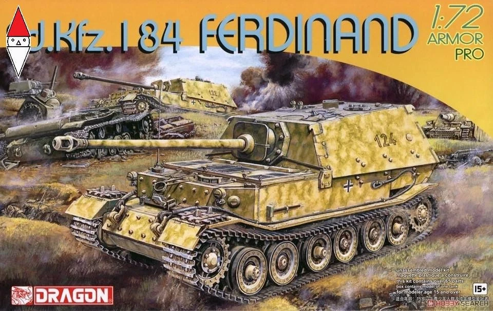 DRAGON 1/72 SD.KFZ.184 FERDINAND - Immagine 1 di 1