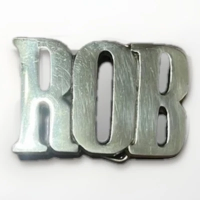 Vintage ROB Solid Brass Name 2.75" Belt Buckle (Fits 1.75") BBB Baron Buckle  - Image 1 of 4