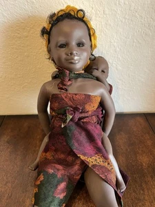 Marlena Nielsen Doll 1991 Mali “Big Sister” African 17” Porcelain - Picture 1 of 12