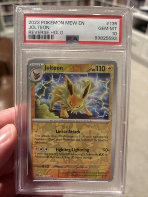 Jolteon 135/165 Sv: Scarlet & Violet 151 Reverse Holo PSA 10 - Image 1 of 2