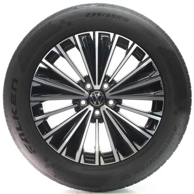 VW Tiguan CT1 Winterräder Napoli Schwarz Glanz Falken 235/55R18 DOT24 571601025K - Bild 1 von 4