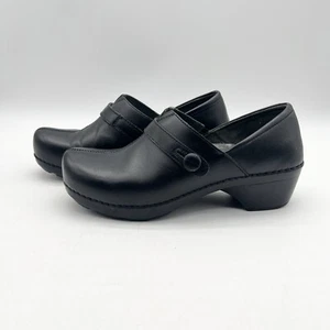 Dansko Solitude Slip-on Leather Clogs Mules Nursing Shoes Black Size 41 - Picture 1 of 9