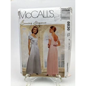 Vestido formal años 90 con patrón de costura de tren, dama de honor, de colección McCalls 8836 16-20 UC - Imagen 1 de 8