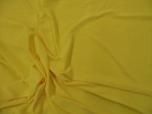 Fabric Light Weight Polyester Spandex 4 way Stretch Yellow D401 - Picture 1 of 1