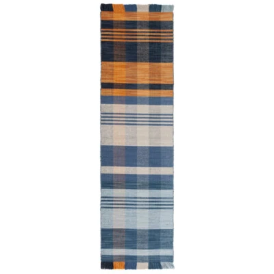 Alfombra SAFAVIEH Kilim STK708P naranja/azul a rayas Foto 1 de 4