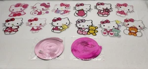 12 Hello Kitty Hanging Birthday Cut-out Party Decorations with Swirls - Picture 1 of 6