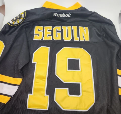 Boston Bruins Tyler Seguin #19 Hockey Jersey Size 50 Reebok Applique Stitch Cover
