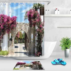 Great Courtyard Waterproof Bath Polyester Shower Curtain Liner Water Resistant - Bild 1 von 8