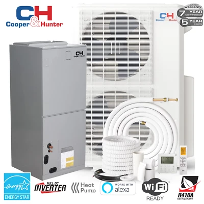 60000 BTU Ducted Multi Position AHU Mini Split Heat Pump AC 17 SEER 5 TON 230V - Image 1 of 4
