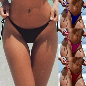 Sexy Bikini Bottom G-String Thong Brazilian Women Swimwear Beach Lady Swimsuit - Picture 1 of 16
