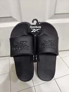 Reebok schwarze Plateau Hausschuhe Pantoletten Sandalen. Größe 9. NEU! - Bild 1 von 12
