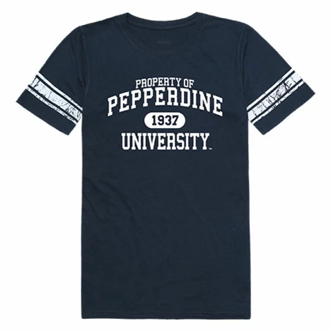 Pepperdine University Waves Womens Property Tee T-Shirt Navy Cover