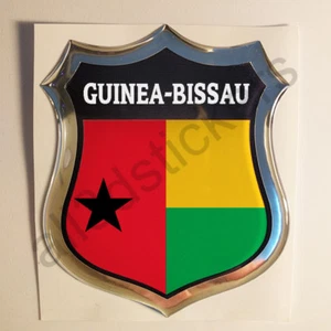Sticker Guinea-Bissau Emblem 3D Resin Domed Gel Guinea-Bissau Flag Vinyl Decal - Imagen 1 de 1