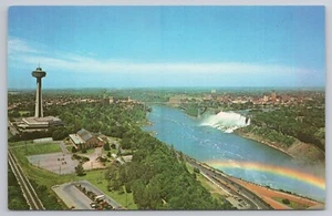 Vista aérea Cataratas del Niágara Ontario Canadá Skylon Torre Puente Arco Iris Postal - Imagen 1 de 2