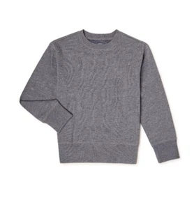 BOYS LONG SLEEVE PULLOVER FLEECE TOP GRAY SWEATER / SWEATSHIRT SIZE XS ( 4 - 5 ) - Picture 1 of 8